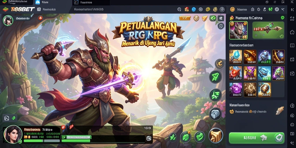 Tampilan gameplay 188BET dalam petualangan RPG yang seru.