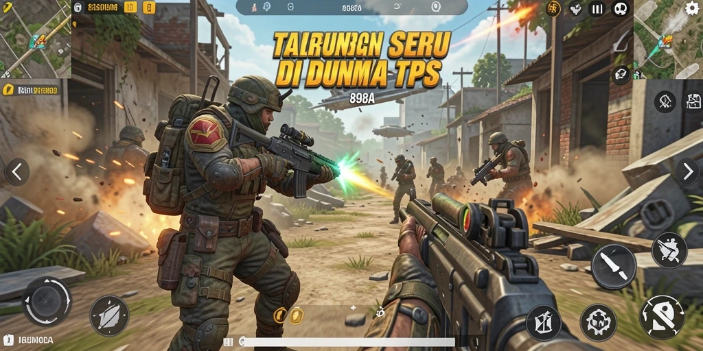 Gameplay mendebarkan di 898A dengan berbagai karakter dan senjata.