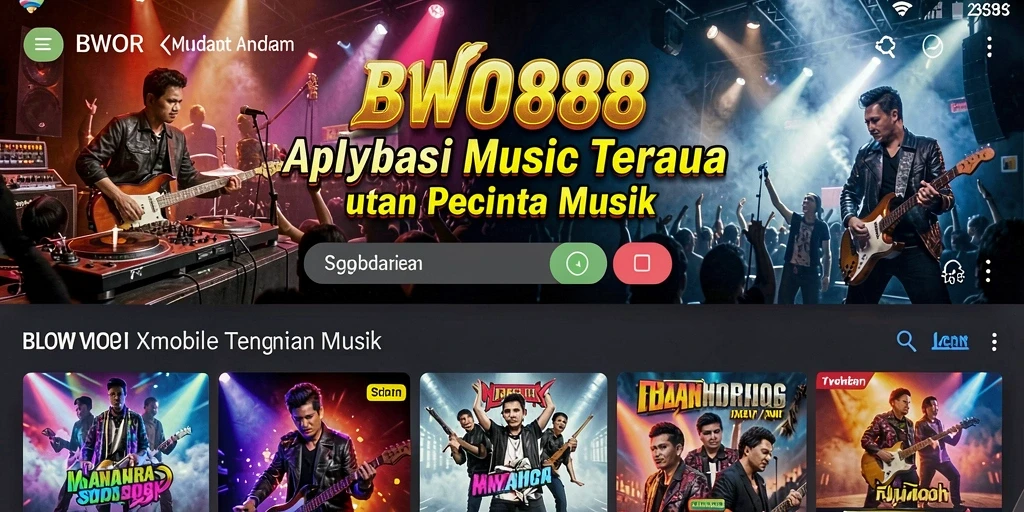 Tampilan gameplay yang menarik dalam aplikasi BWO888 saat memainkan lagu.