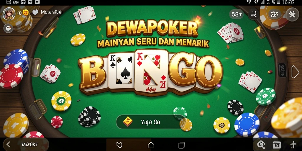Tampilan gameplay Bingo yang seru di DEWAPOKER.