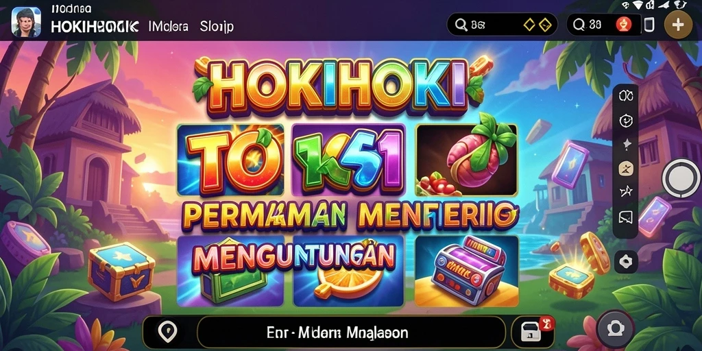 Tampilan gameplay HOKIHOKI yang mengasyikkan dan penuh warna.