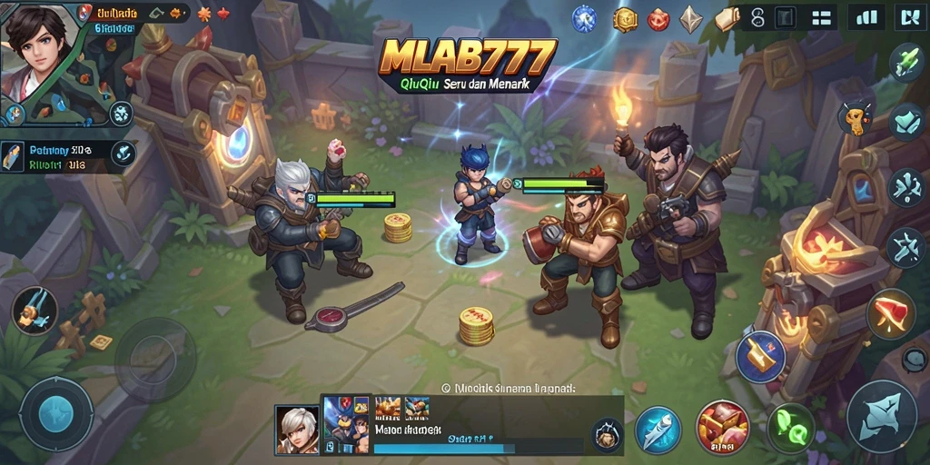 Menampilkan gameplay seru dari game QiuQiu MLBB777.