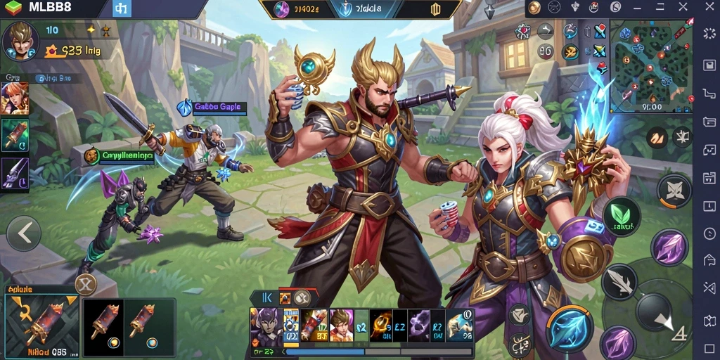 Screenshot utama MLBB8 menunjukkan gameplay Gaple yang seru.