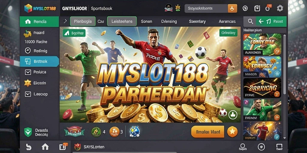 Tampilan gameplay Sportsbook di aplikasi MYSLOT188 yang menarik.