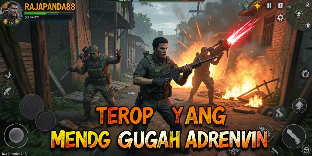 Tampilan gameplay menegangkan dalam RAJAPANDA88 saat menghadapi monster.