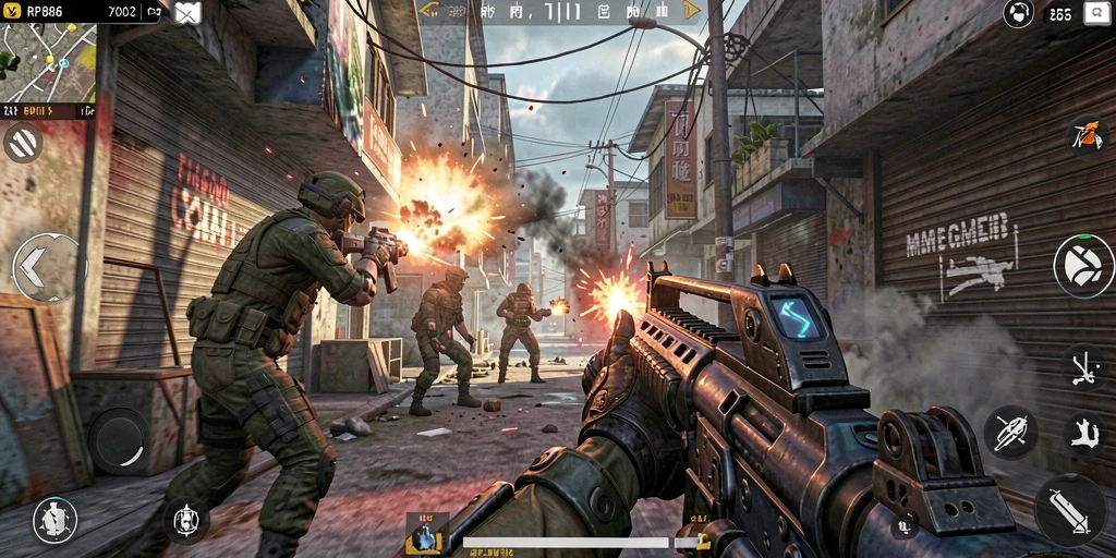 Gameplay intens dengan pertempuran seru di RP886.