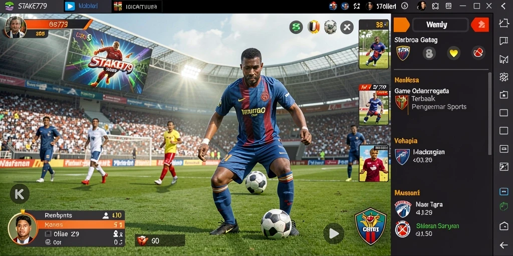 Screenshot menunjukkan aksi mendebarkan dalam gameplay olahraga STAKE779.