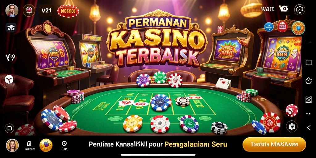 Tampilan seru dari gameplay V21 yang menggugah semangat berjudi.