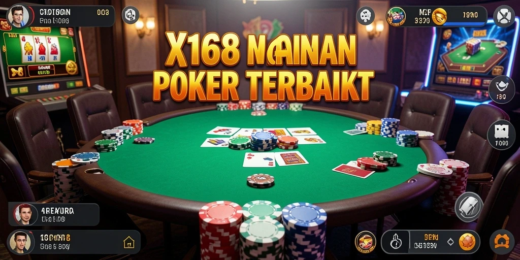 Screenshot menampilkan gameplay seru dalam aplikasi Poker X168.